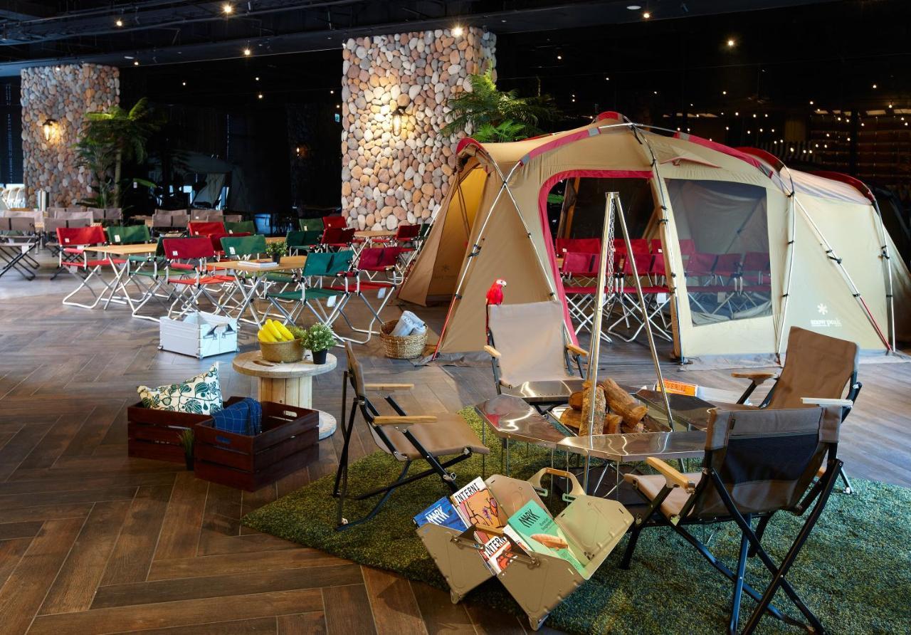 Cozzi Blu Hotel Csungli Kültér fotó Camping equipment